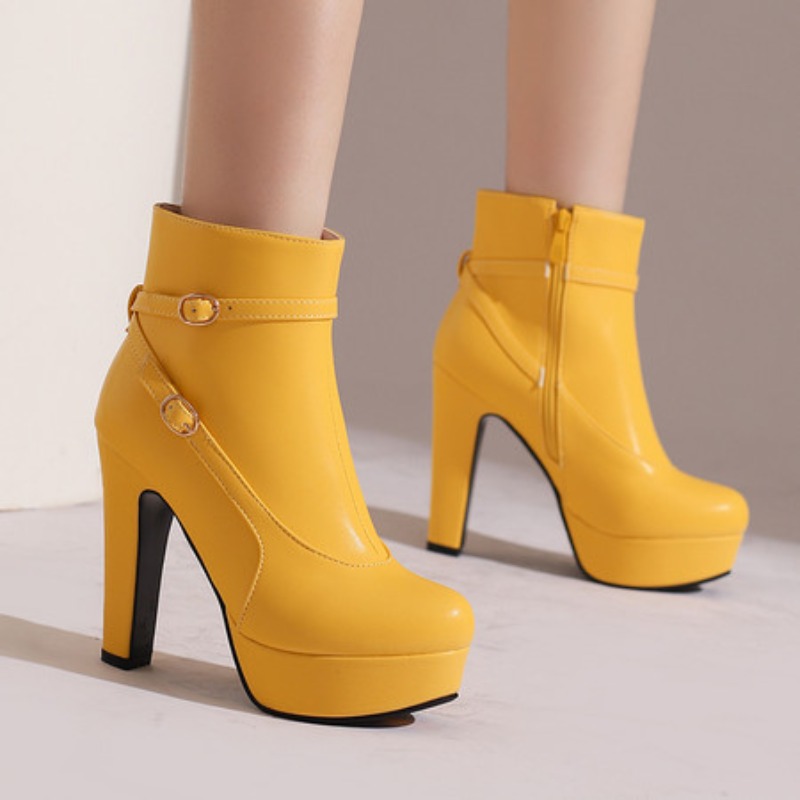Sewing Fleece - Botas de plataforma a la moda