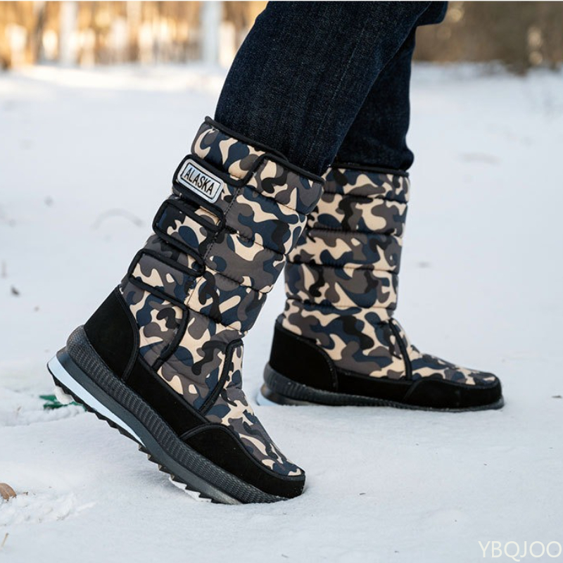Sewing Fleece - Botas de nieve grandes para hombre,