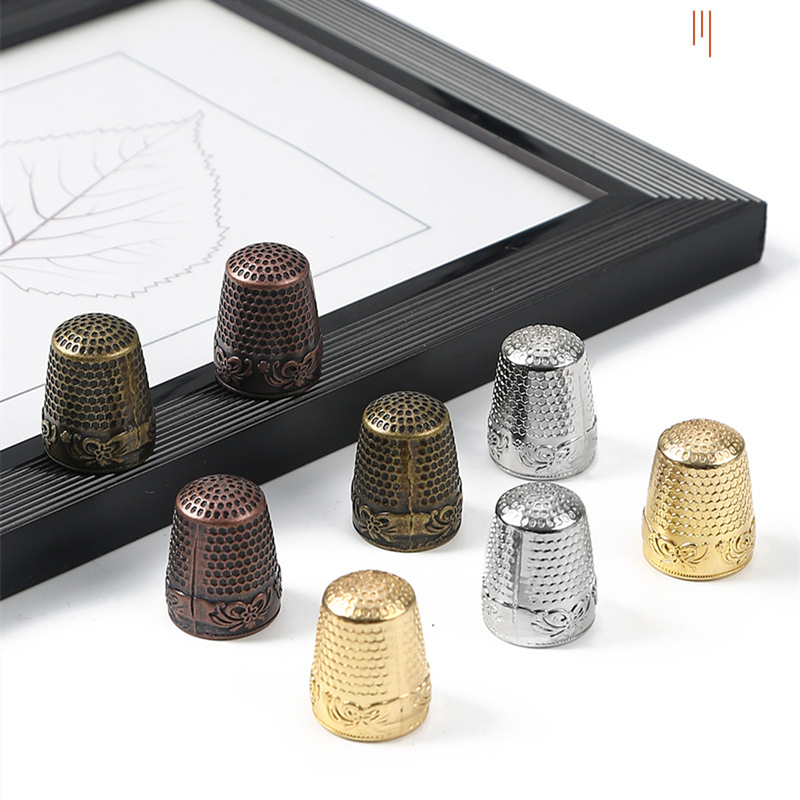 Sewing Thimble Metal - Protector de dedo Retro, anillo de