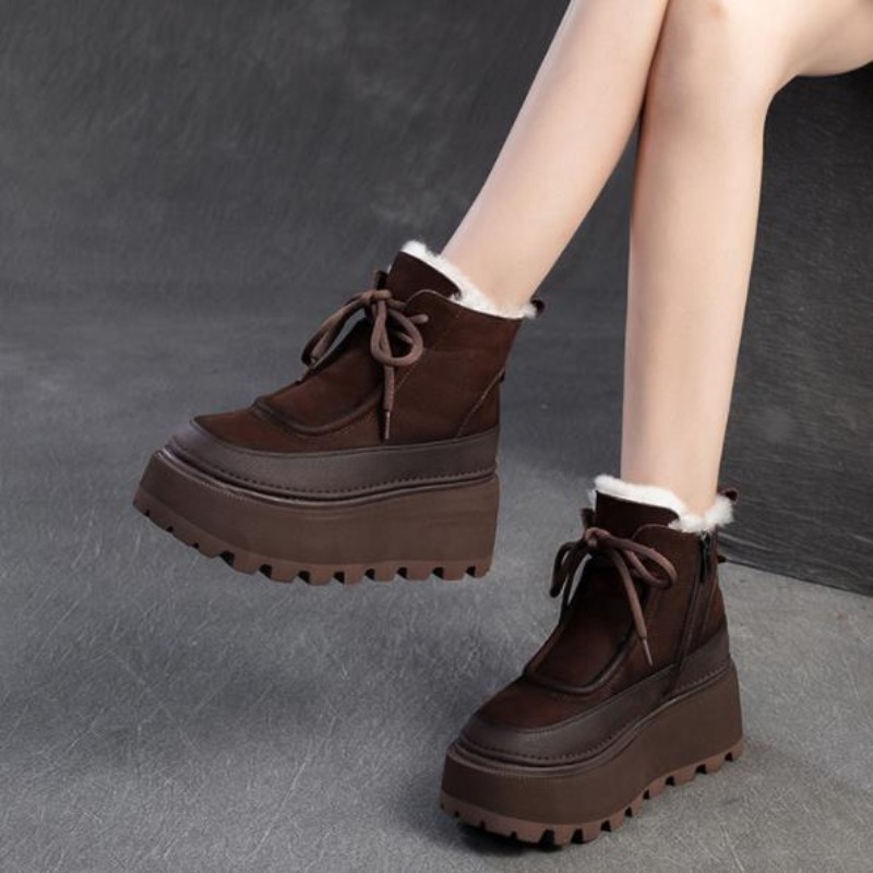 Sewing Fleece - Botas de nieve Retro de invierno