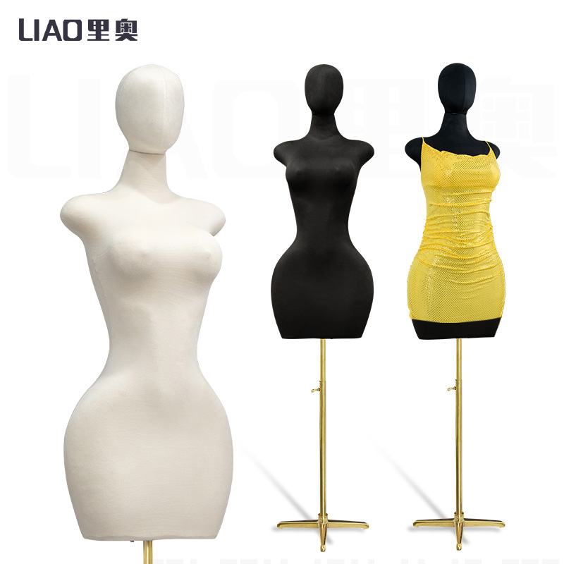 Dress Form Mannequin - Maniquí de medio cuerpo con curvas,