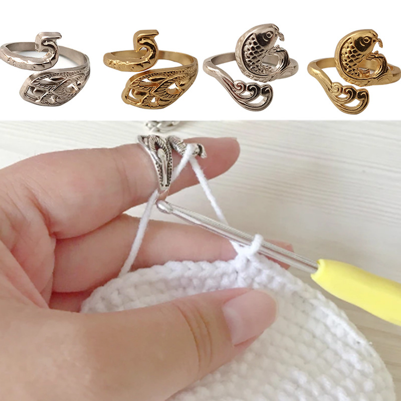 Sewing Thimble Metal - Anillo para tejer, herramienta de ganchillo,