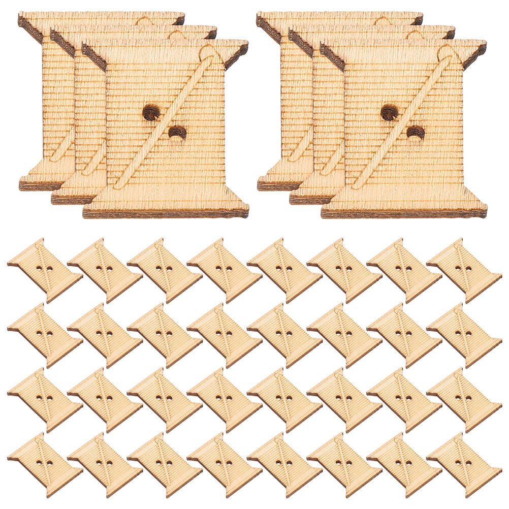 Sewing Art - 100 Piezas de Bobinas de Madera