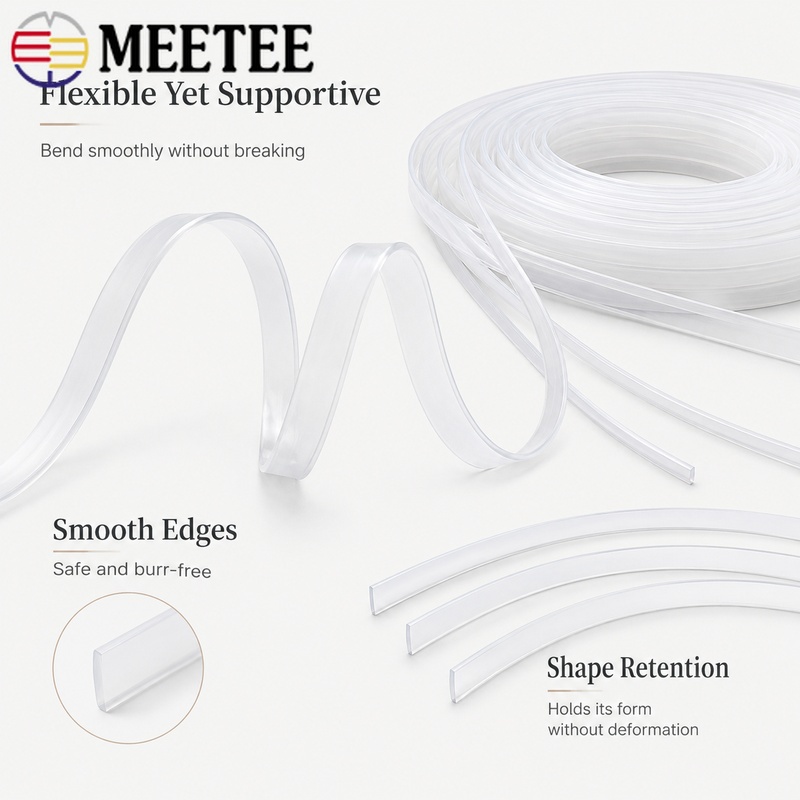 Textile Sewing Support - Tira de Plástico Transparente de 5M