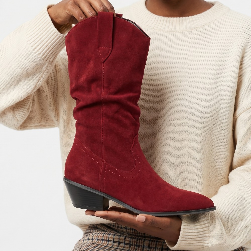 Sewing Fleece - Botas Cortas de Terciopelo para Otoño