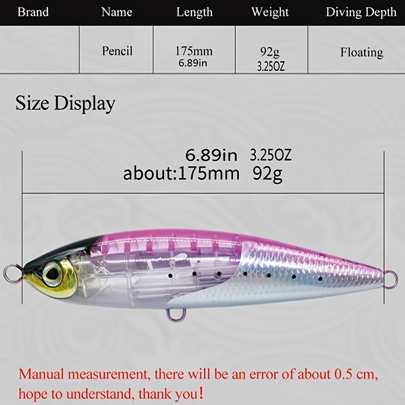 Señuelo flotante tipo lápiz de - Sewing Gt reseña y precio