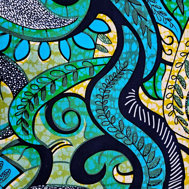 Tela de estilo africano de 6 y - Sewing Batik Fabric reseña y precio