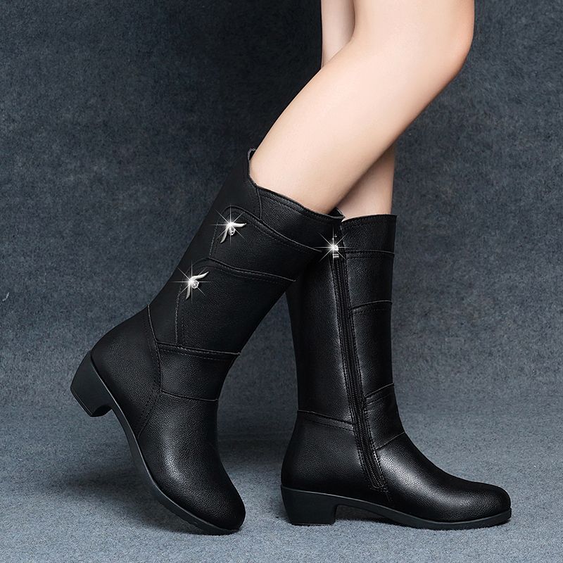 Otoño Invierno botas medias al - Sewing Fleece reseña y precio