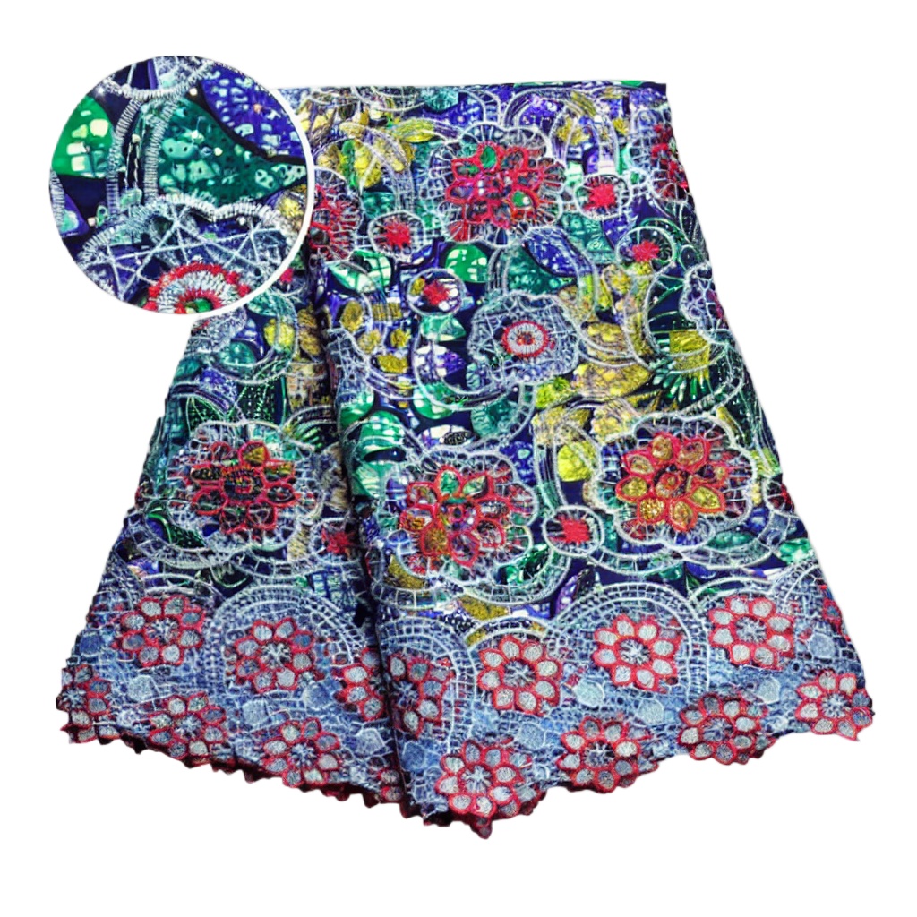 Tela de encaje africana de alg - Sewing Batik Fabric reseña y precio