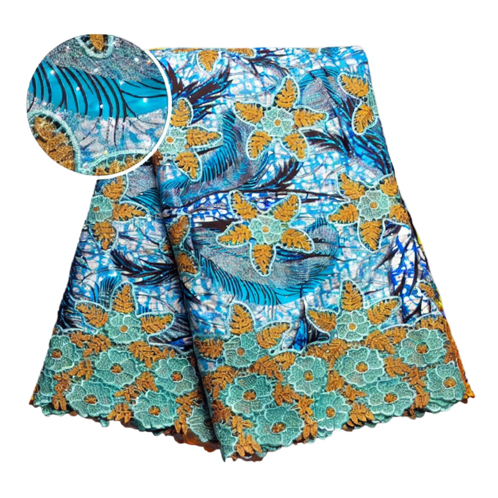 Tela de encaje africana de alg - Sewing Batik Fabric reseña y precio