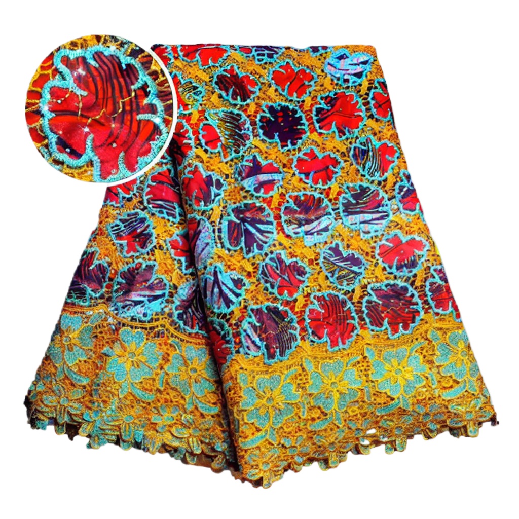 Tela de encaje africana de alg - Sewing Batik Fabric reseña y precio