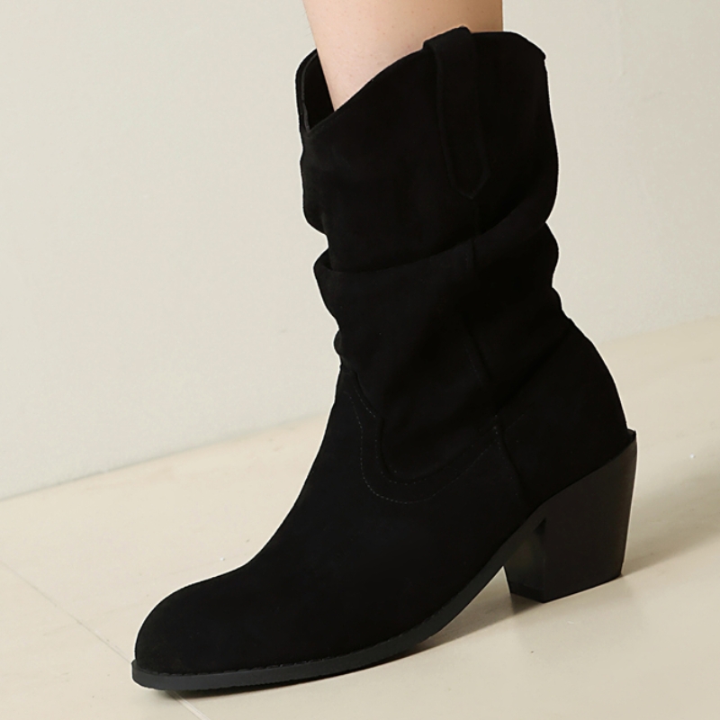 Botines plisados para mujer, b - Sewing Fleece reseña y precio