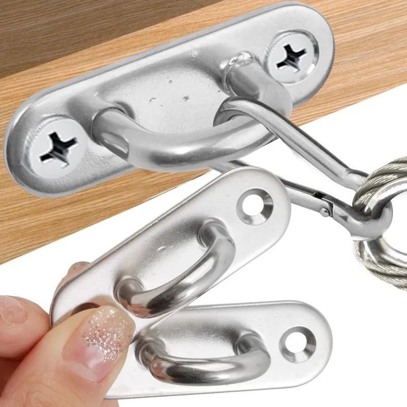 Gancho ovalado de acero inoxid - Hook Eye Fastener reseña y precio