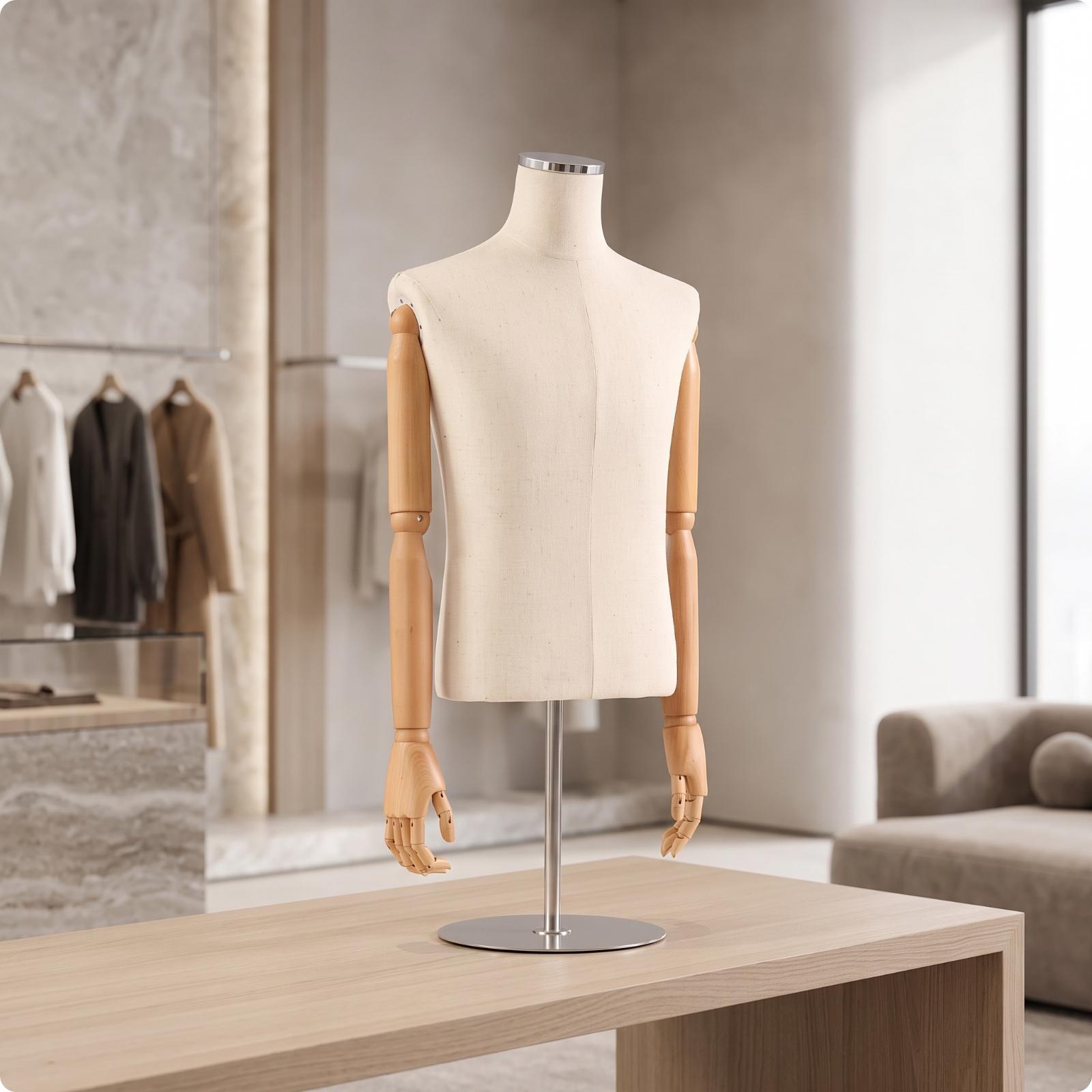 Maniquí masculino de medio cue - Dress Form Mannequin reseña y precio